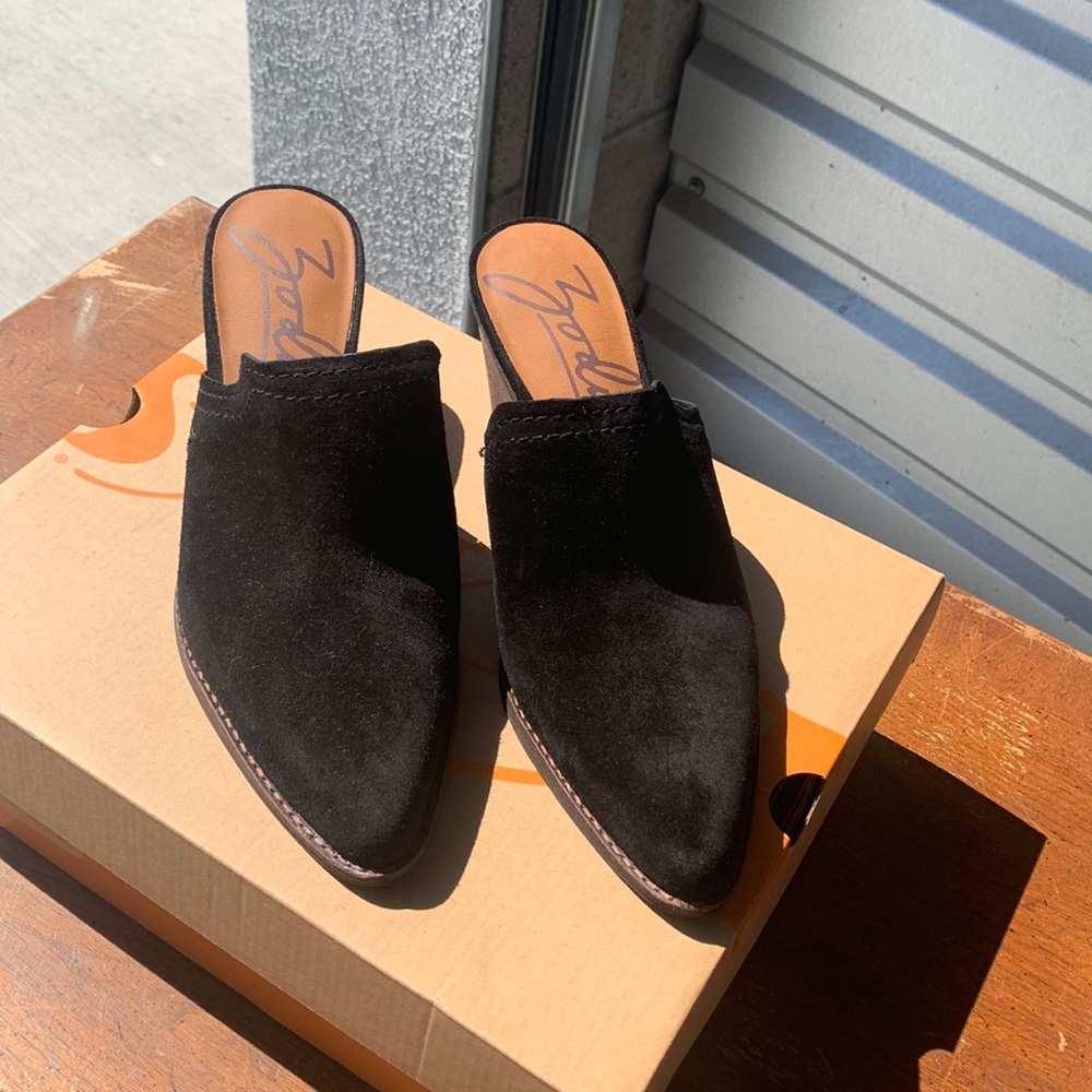 Zodiac Black Suede Mules